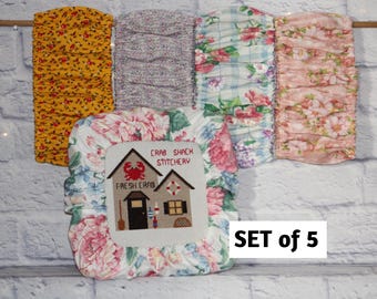 CLEARANCE - Set of 5 Grime Guards - FLORAL - Grime Guard Q-Snap Cover For Cross Stitch