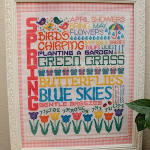 Spring Subway Poster Cross Stitch Pattern PDF