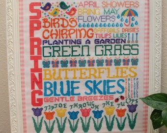 Spring Subway Poster Cross Stitch Pattern PDF