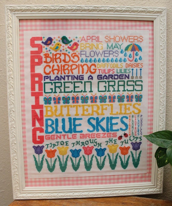 Spring Subway Poster Cross Stitch Pattern PDF