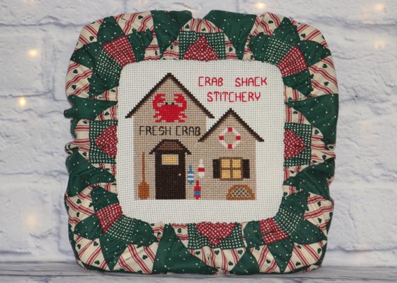 Country Patch Grime Guard Q-Snap, Nurge, Round Hoop Cover For Cross Stitch, Needlework