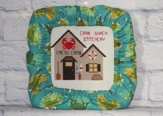 Frog Grime Guard Q-Snap, Nurge or Round Hoop Cover For Cross Stitch, Needlework