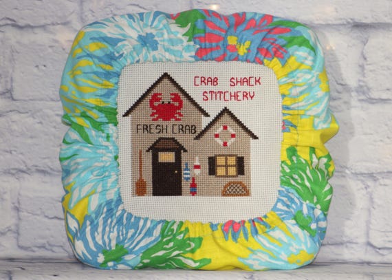 Fresh Floral Grime Guard - Q-Snap, Nurge, Round Hoop Cover - Cross Stitch, Needlework