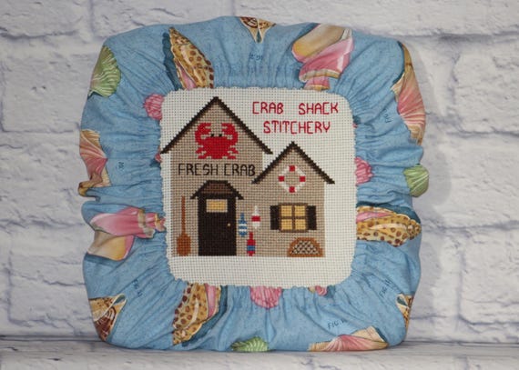 Seashell Grime Guard Q-Snap, Nurge, Round Hoop Cover For Cross Stitch, Needlework