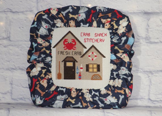 Dogs Grime Guard Q-Snap, Nurge, Round Hoop Cover For Cross Stitch and Needlework