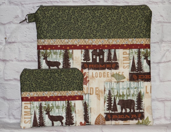 Wildlife Project Bag For Cross Stitch, Crochet, Knitting, Craft, Notions