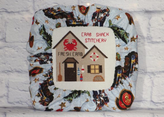 Marines Grime Guard Q-Snap, Nurge or Round Hoop Cover For Cross Stitch, Needlework