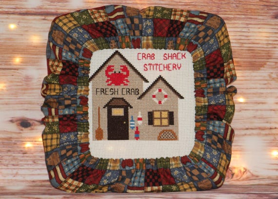 Country Plaid Grime Guard Q-Snap, Nurge or Round Hoop Cover For Cross Stitch and Needlework