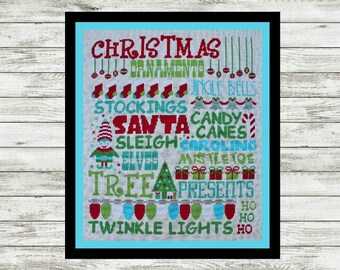 Póster del Metro de Navidad Patrón Punto de Cruz PDF