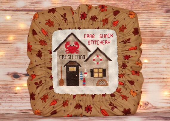 Autumn Leaves Grime Guard Q-Snap, Nurge or Round Hoop Cover For Cross Stitch and Needlework
