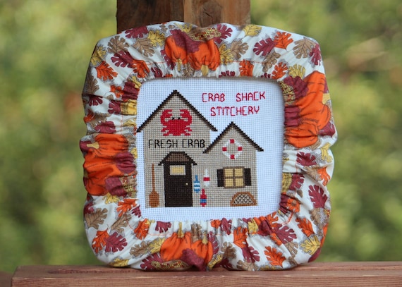 Autumn Grime Guard Q-Snap, Nurge or Round Hoop Cover For Cross Stitch and Needlework