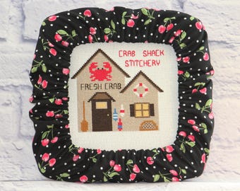 Cherries Grime Guard Q-Snap, Nurge or Round Hoop Cover For Cross Stitch and Needlework