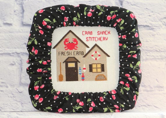 Cherries Grime Guard Q-Snap, Nurge or Round Hoop Cover For Cross Stitch and Needlework
