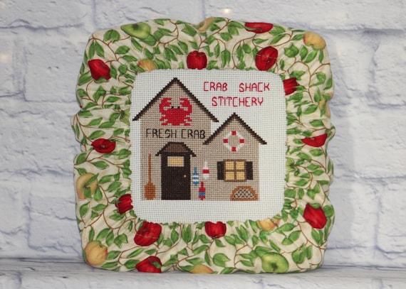 Apples Grime Guard Q-Snap, Nurge, Round Hoop Cover For Cross Stitch, Needlework