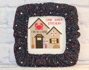 Patriotic Stars Grime Guard Q-Snap, Nurge or Round Hoop Cover For Cross Stitch and Needlework