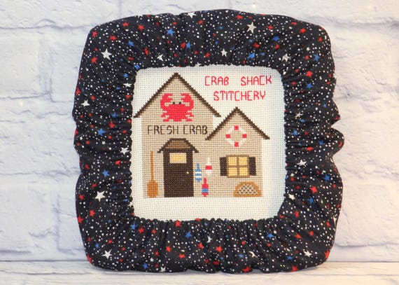 Patriotic Stars Grime Guard Q-Snap, Nurge or Round Hoop Cover For Cross Stitch and Needlework