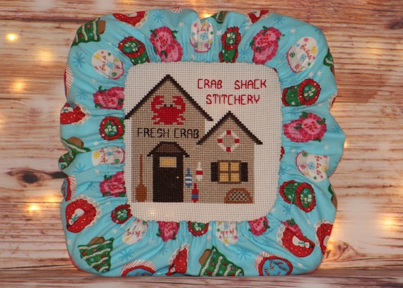Christmas Cakes Grime Guard Q-Snap, Nurge or Round Hoop Cover For Cross Stitch and Needlework