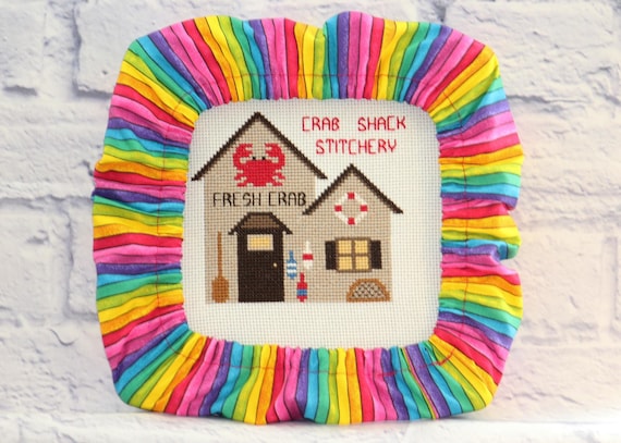 Bright Stripes Grime Guard Q-Snap, Nurge or Round Hoop Cover For Cross Stitch and Needlework
