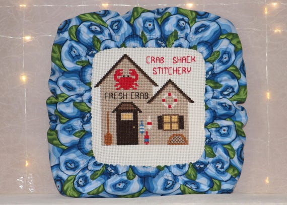 Blueberries Grime Guard Q-Snap, Nurge or Round Hoop Cover For Cross Stitch and Needlework