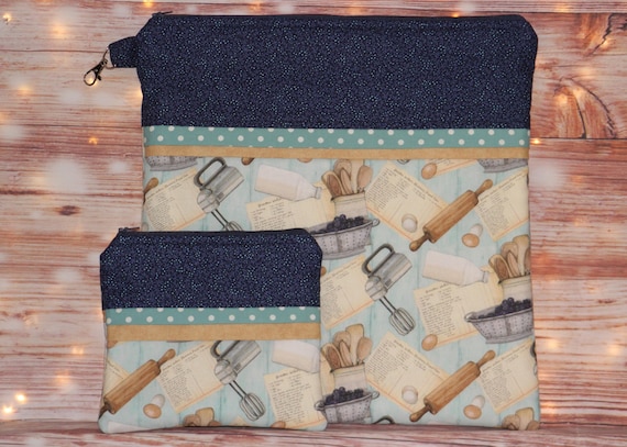 Baking Kitchen Project Bag OR 2-piece Set For Cross Stitch, Crochet, Knitting and Needlework