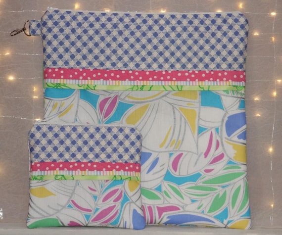 Tropicana Project Bag OR 2-piece Set For Cross Stitch, Crochet, Knitting, Craft, Notions