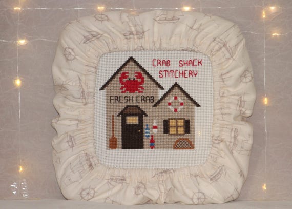 Nautical Ships Grime Guard Q-Snap, Nurge or Round Hoop Cover For Cross Stitch and Needlework