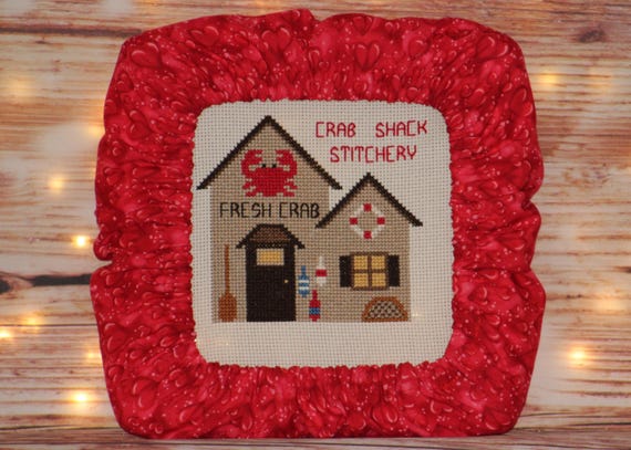 Hearts Grime Guard Q-Snap, Nurge or Round Hoop Cover For Cross Stitch and Needlework
