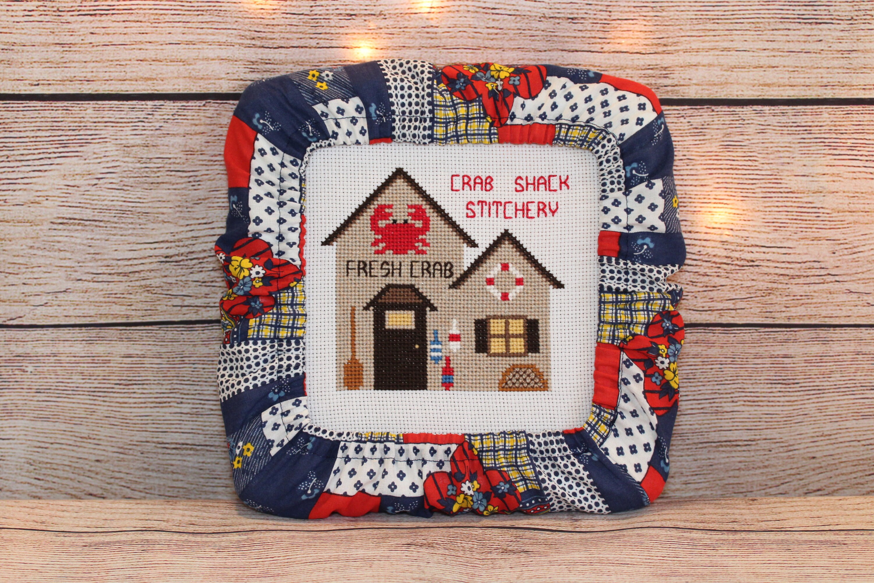 Retro Patchwork Grime Guard QSnap Cover For Cross Stitch and Needlework