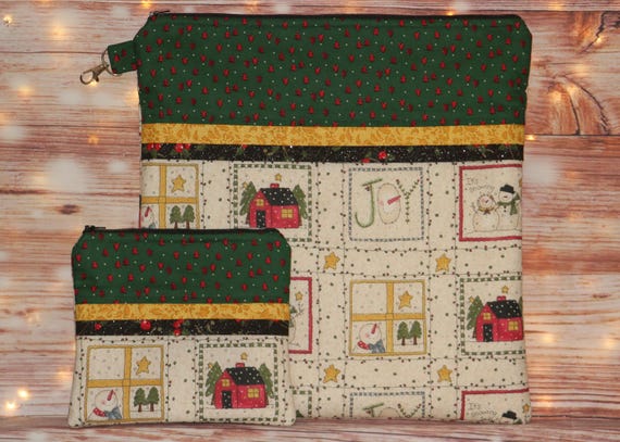 Christmas Joy Project Bag OR 2-piece Set For Cross Stitch, Crochet, Knitting and Needlework