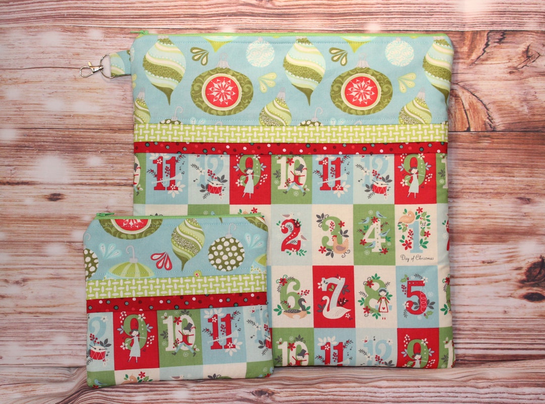 12 Days Of Christmas Calendar Project Bag OR 2 piece Set For Etsy 12-days-of-christmas-calendar-project-bag-or-2-piece-set-for-etsy