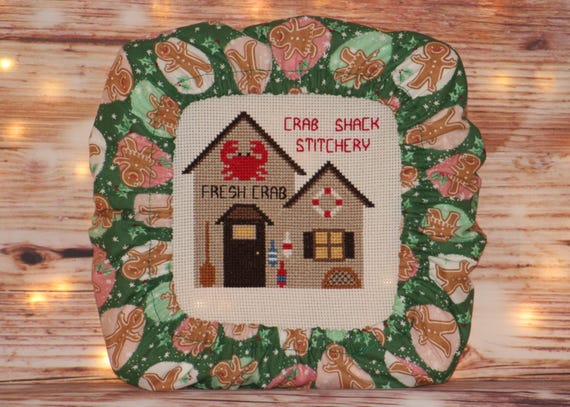 Gingerbread Cookie Christmas Grime Guard Q-Snap, Nurge or Round Hoop Cover For Cross Stitch and Needlework