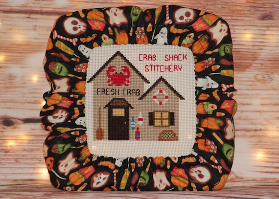 Halloween Treats Grime Guard Q-Snap, Nurge or Round Hoop Cover For Cross Stitch and Needlework