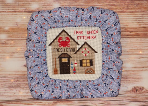 Nautical Sailor Vintage Cracker Jack Sailor Grime Guard Q-Snap, Nurge or Round Hoop Cover For Cross Stitch and Needlework