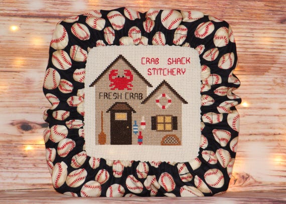 Baseball Grime Guard Q-Snap, Nurge or Round Hoop Cover For Cross Stitch and Needlework