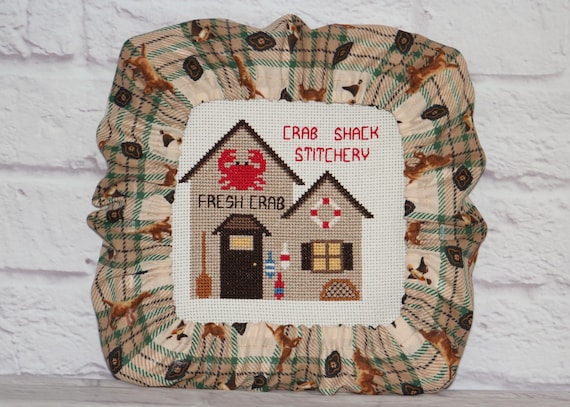 Dogs and Ducks Grime Guard Cover for Cross Stitch Hoop (Nurge, Q-Snap, Round)