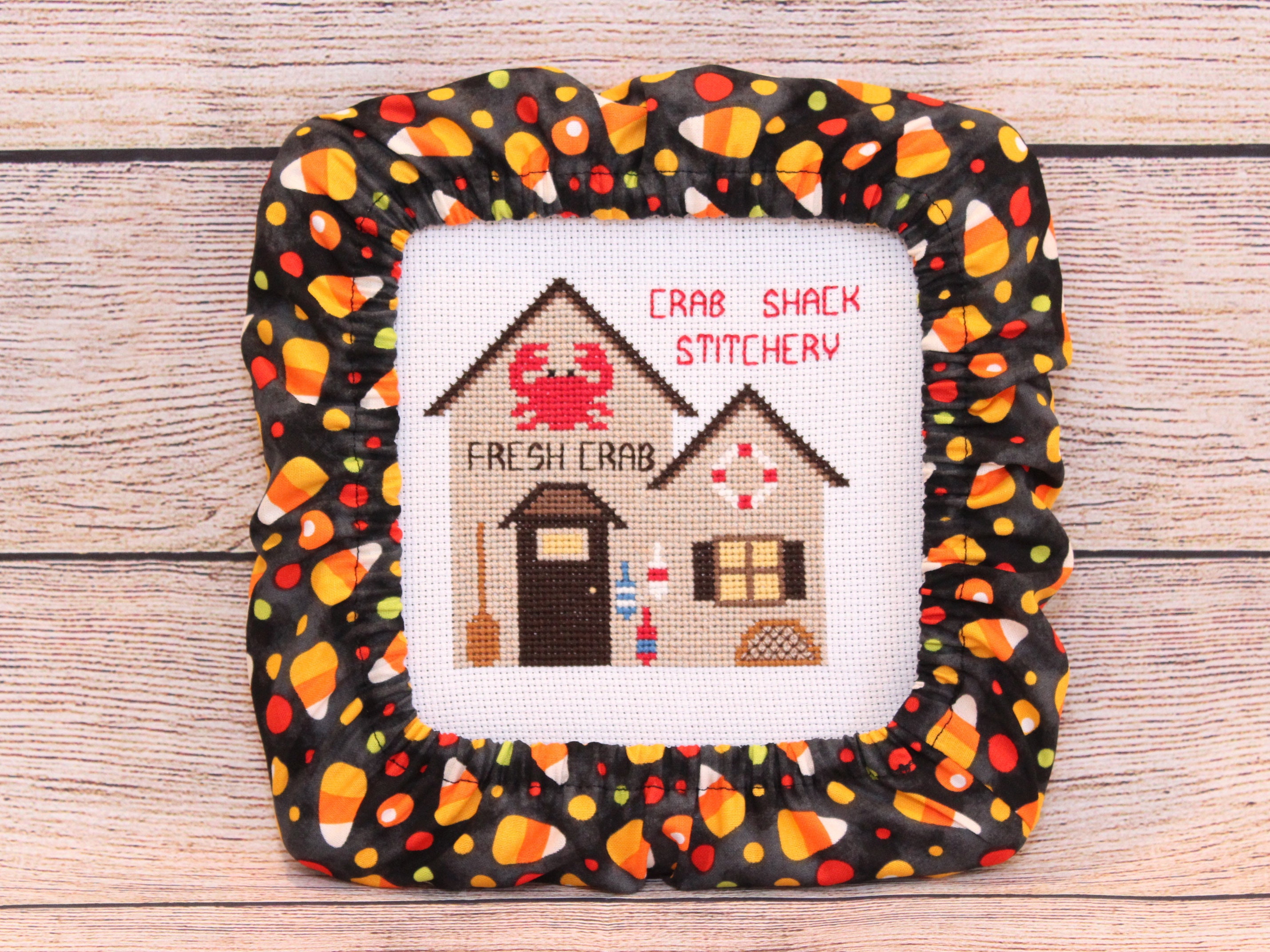 Halloween Candy Corn Grime Guard QSnap Cover For Cross Stitch and Needlework