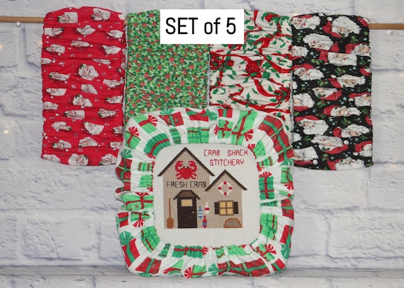 CLEARANCE - Set of 5 Grime Guards - CHRISTMAS - Grime Guard Q-Snap Cover For Cross Stitch