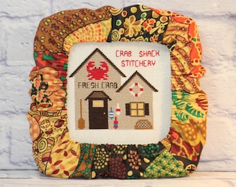 Floral Collage Grime Guard Q-Snap, Nurge or Round Hoop Cover For Cross Stitch and Needlework