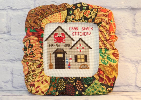 Floral Collage Grime Guard Q-Snap, Nurge or Round Hoop Cover For Cross Stitch and Needlework