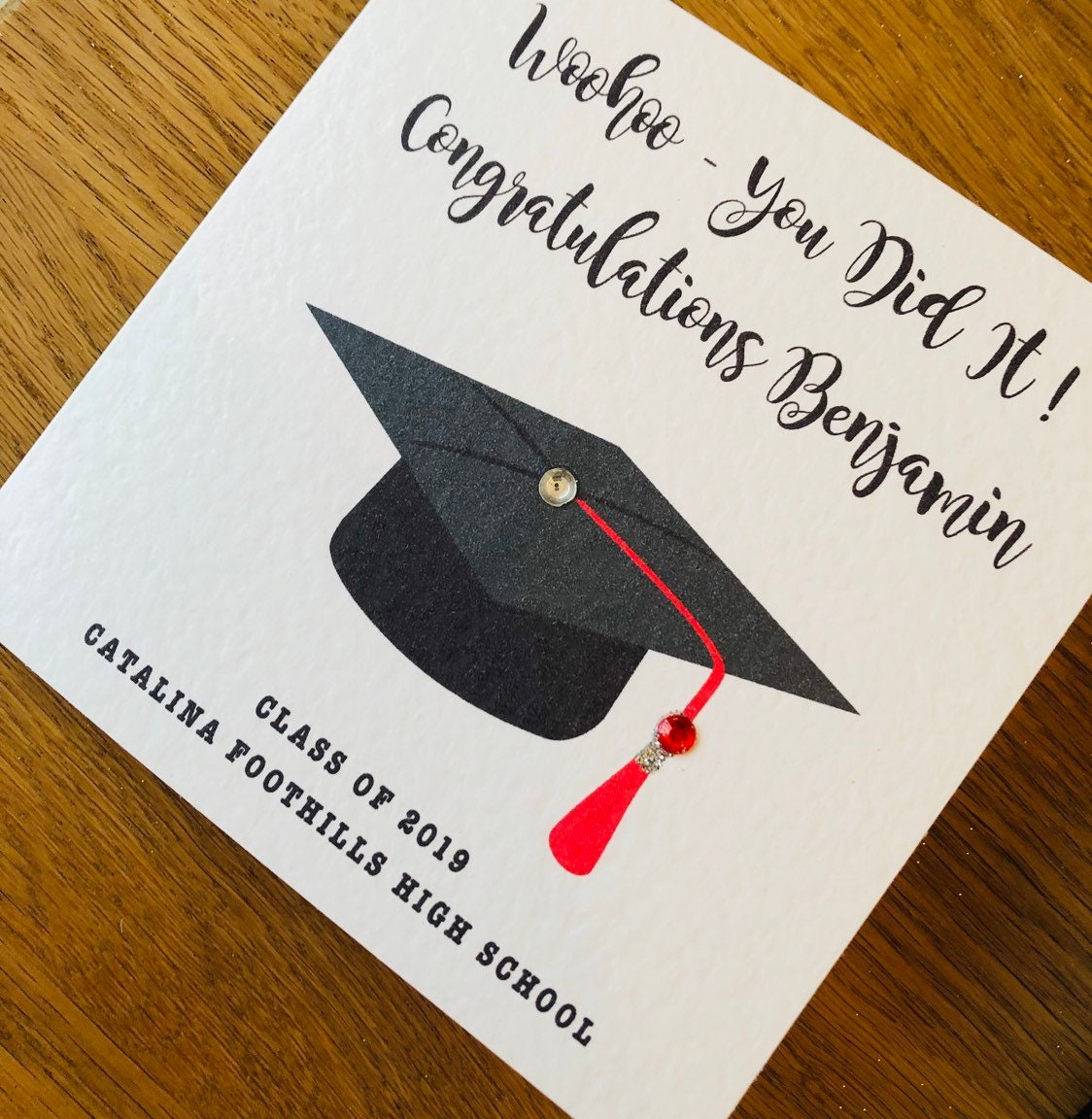 Personalised Graduation University Custom Card Etsy