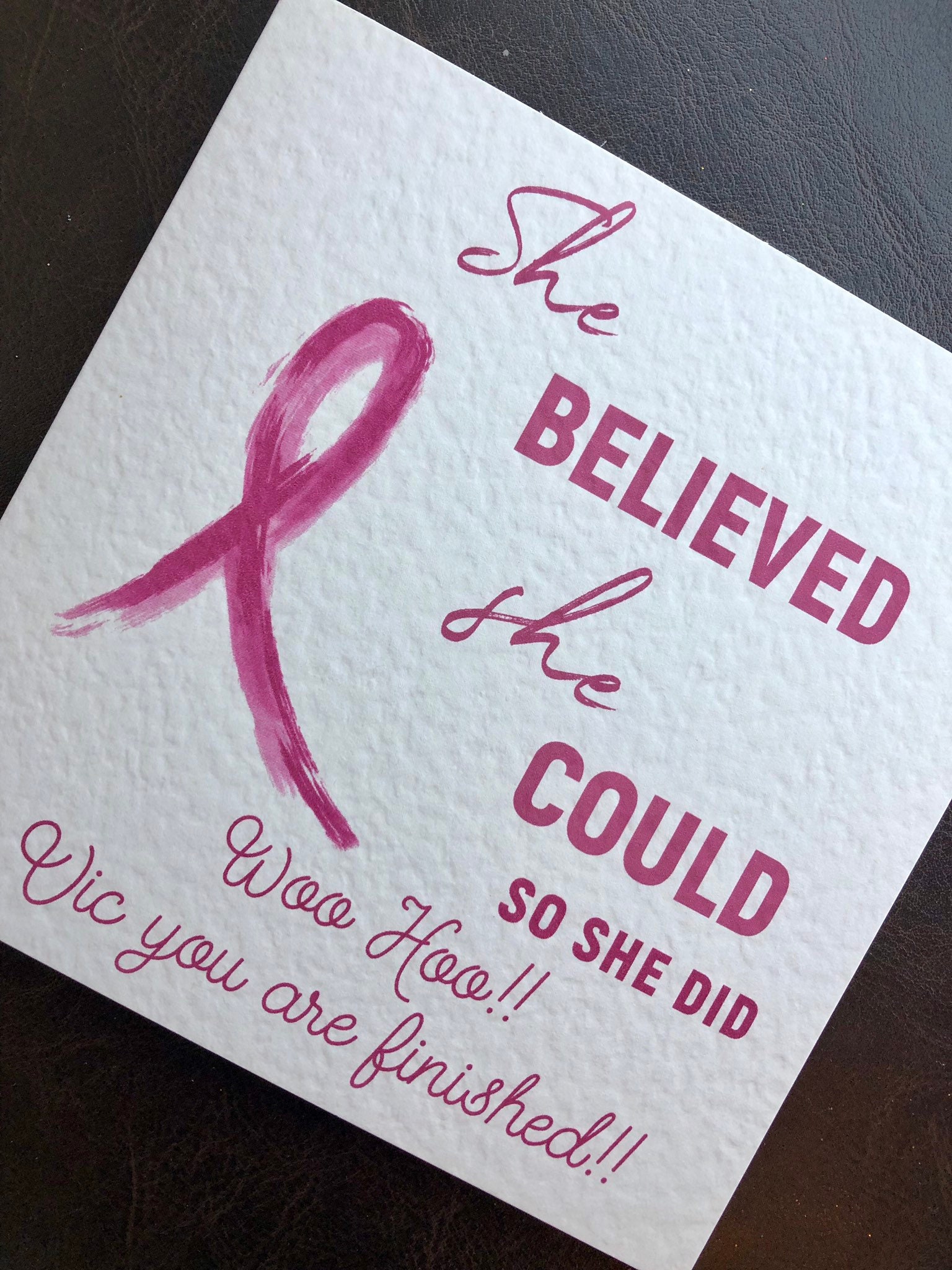 Believed Breast Cancer Support Card Empathy Uplifting Cancer Etsy