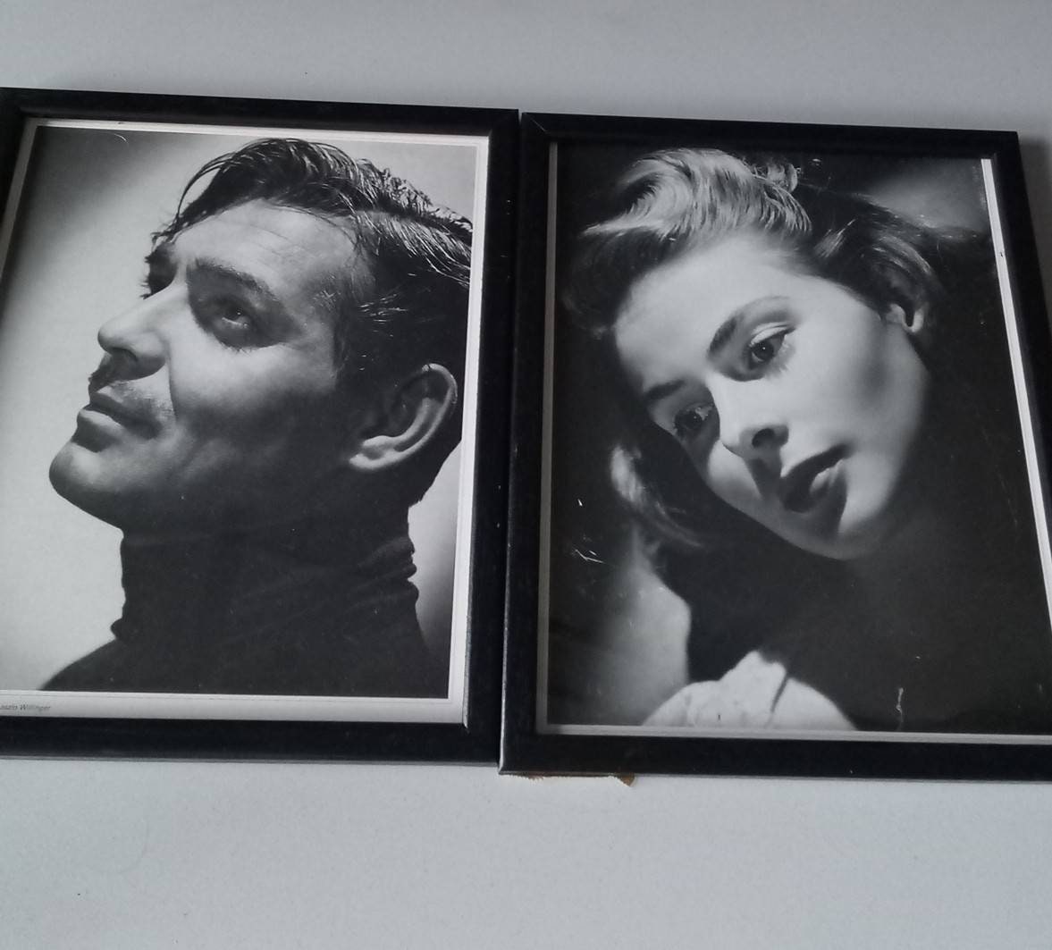 Publicity studio portraits of Clark Gable and Ingrid Bergman by Laszlo Willinger
