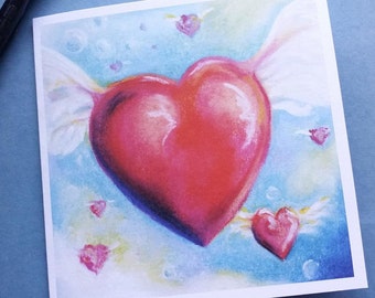 Mother's Day. Valentine's. Heart. Love is in the air. Wedding. Engagement. Love. Blank for own message.