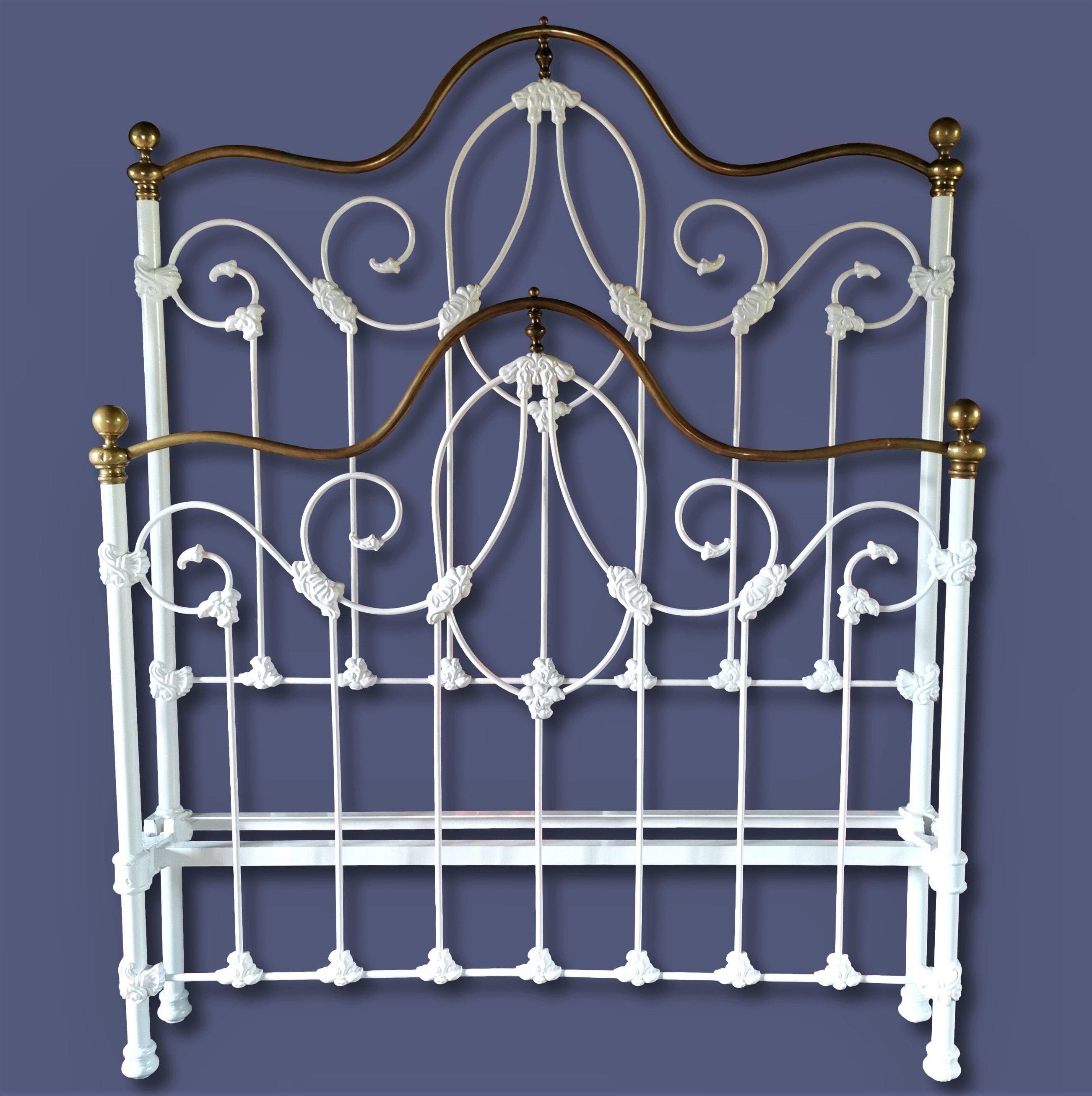 Antique Cast Iron and Brass Bed Full Size Bed Antique Iron - Etsy