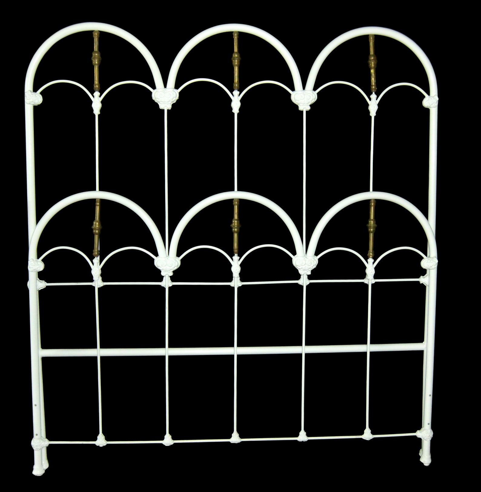 Full Antique Cast Iron Bed, Double Size Antique Cast Iron Bed, Wrought