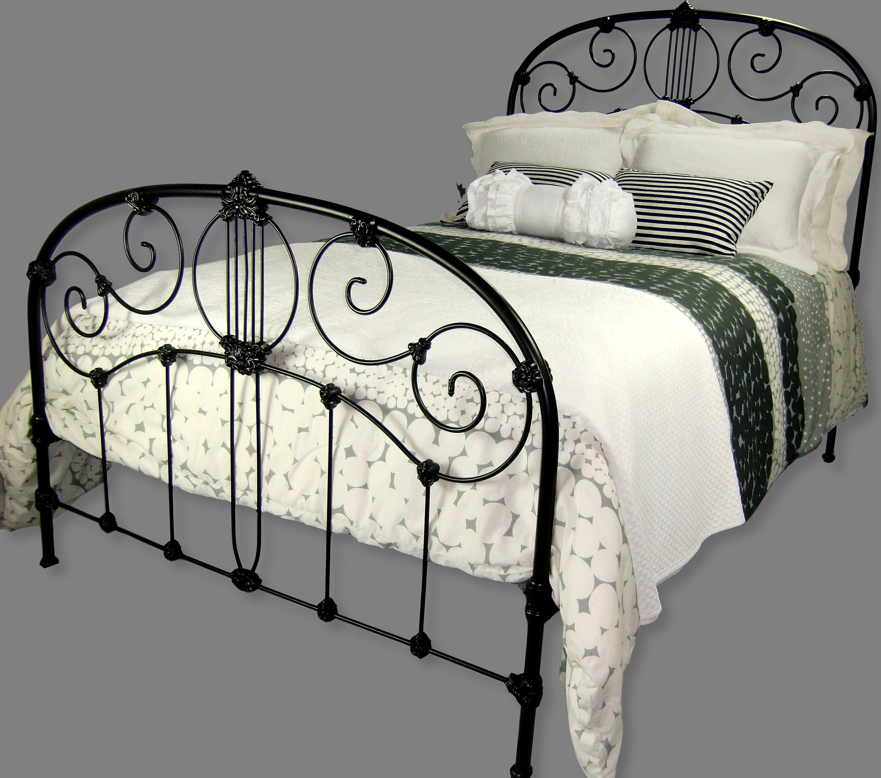 Full Antique Cast Iron Bed Frame cast iron bed antique bed Etsy