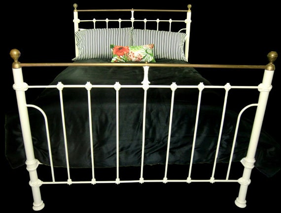 Queen Antique Iron Bed Cast Iron Bed Antique Iron Bed Etsy
