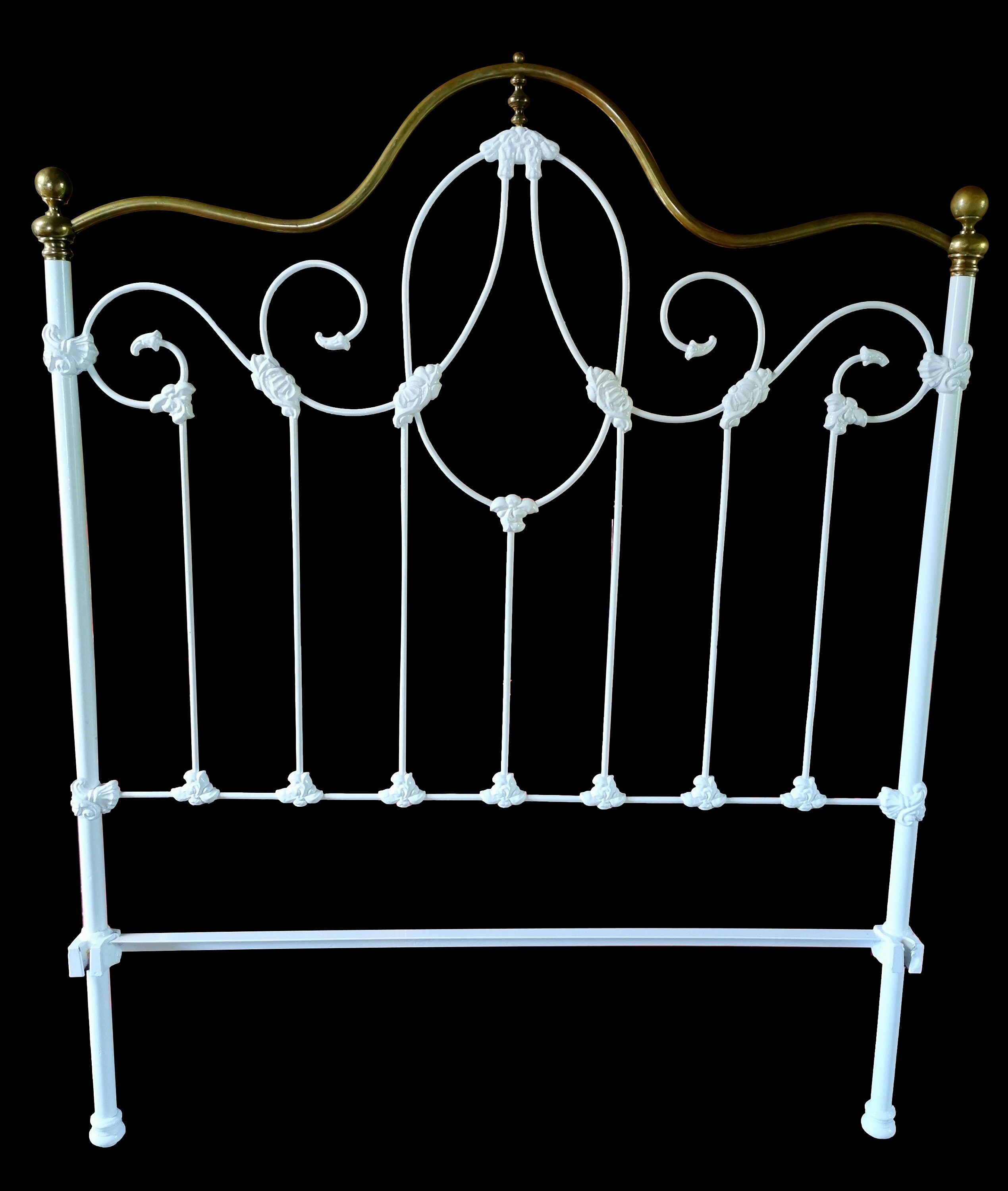 Antique Cast Iron and Brass Bed Full Size Bed Antique Iron Etsy