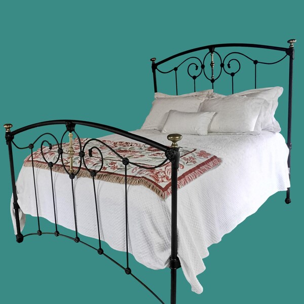 Queen Brass Bed Etsy