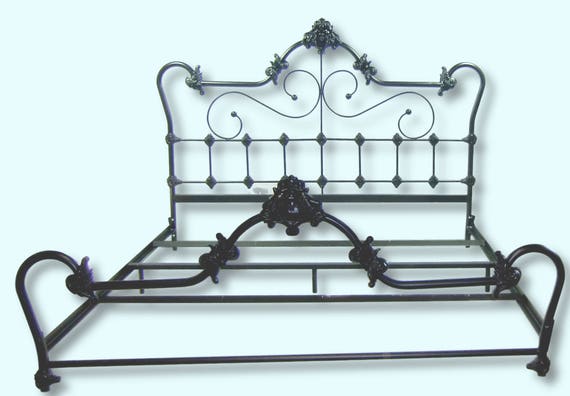 Reion Antique King Size Bed, Antique Iron King Bed Frame